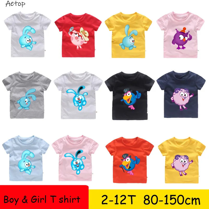 2T-12T Smeshariki Gogoriki Russian Animation Outwear Baby TShirt Cartoon Print Cotton Tops Tees T Shirt Boys Kids Children
2T-12T Smeshariki Gogoriki Russian Animation Outwear Baby TShirt Cartoon Print Cotton Tops Tees T Shirt Boys Kids Children