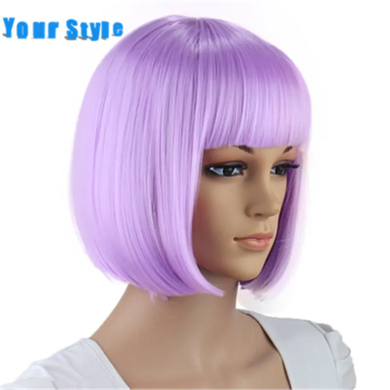 Your Style 28 Colors BOB Wig Synthetic Short Black Hair Wig Blue Red Gray Pink High Temperature Fiber 
Your Style 28 Colors BOB Wig Synthetic Short Black Hair Wig Blue Red Gray Pink High Temperature Fiber