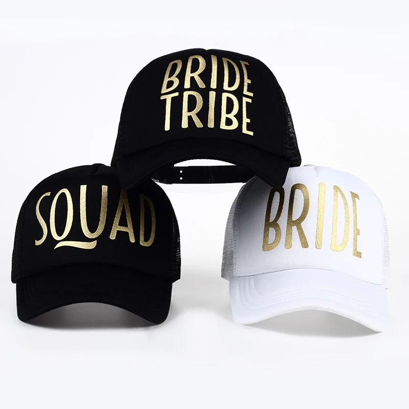 BRIDE Wedding Baseball Cap Gold Print Mesh Hat Women Party Brand Bachelor Club Team SQUAD TRIBE Snapback Caps Beach Casquette
BRIDE Wedding Baseball Cap Gold Print Mesh Hat Women Party Brand Bachelor Club Team SQUAD TRIBE Snapback Caps Beach Casquette