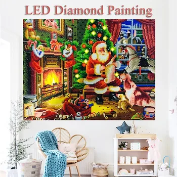 Haucan Diamond Painting Christmas LED Light Diamond Mosaic Santa Claus Diamond Embroidery Round Drill With Frame Gift 40x50cm
Haucan Diamond Painting Christmas LED Light Diamond Mosaic Santa Claus Diamond Embroidery Round Drill With Frame Gift 40x50cm