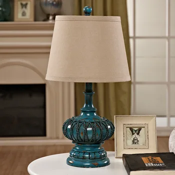 TUDA Free Shipping Blue Resin Table lamp Retro American Country Style Table Lamp Flax Lampshade Desk lamp LED Lamp E27 110V-220V
TUDA Free Shipping Blue Resin Table lamp Retro American Country Style Table Lamp Flax Lampshade Desk lamp LED Lamp E27 110V-220V