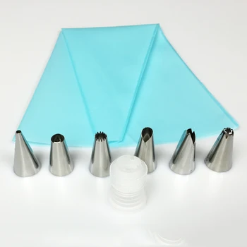8 PCS/Set Silicone Kitchen Accessories Icing Piping c ream Pastry Bag + 6 Stainless Steel Nozzle Set
8 PCS/Set Silicone Kitchen Accessories Icing Piping c ream Pastry Bag + 6 Stainless Steel Nozzle Set