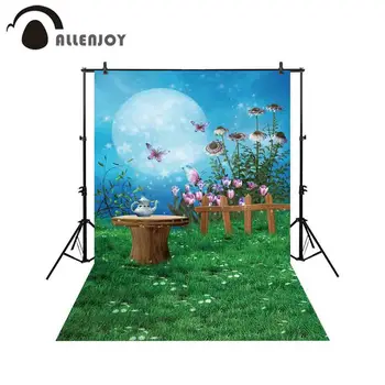 Allenjoy professional photography background fantasy scenery wooden table tea pot fence green meadow flowers backdrop photocall
Allenjoy professional photography background fantasy scenery wooden table tea pot fence green meadow flowers backdrop photocall