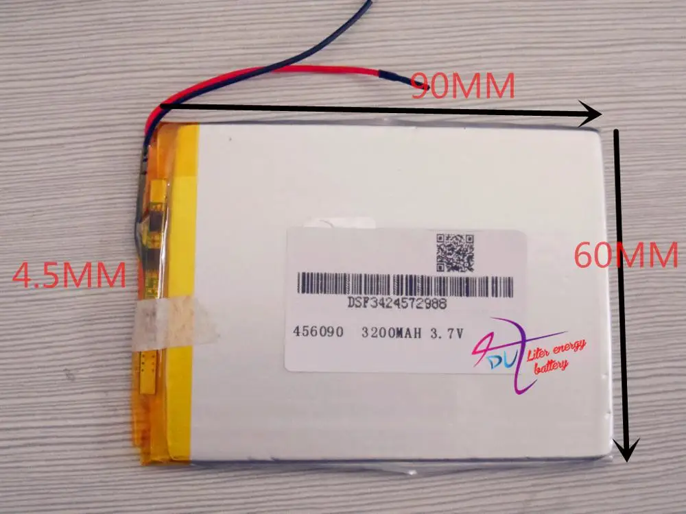 best battery brand Size 456090 3.7V 3200mah Lithium polymer Battery With Protection Board For Tablet V3000HD MP4 GPS Free
best battery brand Size 456090 3.7V 3200mah Lithium polymer Battery With Protection Board For Tablet V3000HD MP4 GPS Free