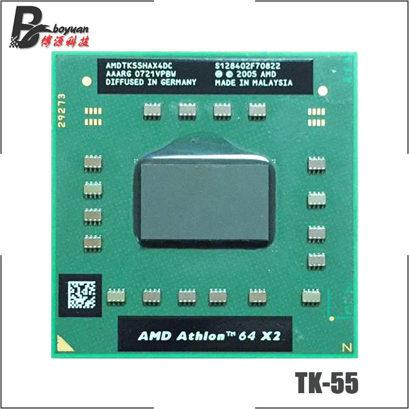 Двухъядерный процессор AMD Athlon 64 X2 TK-55 TK 55 TK55 1 8 GHz двухъядерный AMDTK55HAX4CT Socket S1 |