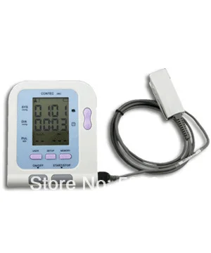 2018 NewCONTEC08C with Adult SPO2 sensor Digital Automatic NIBP vet Blood Pressure Monitor Sphygmomanometer Free Shipping