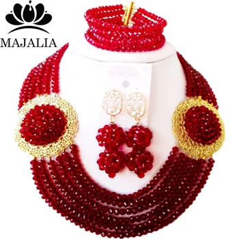 Majalia Classic Wine burgundy African Beads Jewelry Set Crystal Bea Bride Jewelry Nigerian Wedding Beads Jewelry Sets 6CP010
Majalia Classic Wine burgundy African Beads Jewelry Set Crystal Bea Bride Jewelry Nigerian Wedding Beads Jewelry Sets 6CP010