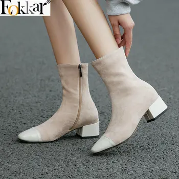 Eokkar 2020 Women Ankle Boots Square Mid Heel Winter Boots Warm Inside Shoe Square Toe Zipper Casual Ladies Boots Big Size 34-44
Eokkar 2020 Women Ankle Boots Square Mid Heel Winter Boots Warm Inside Shoe Square Toe Zipper Casual Ladies Boots Big Size 34-44