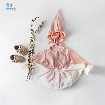 Baby Bodysuit 100% Cotton Solid Color Sweet Long-sleeved Triangle Crawling Clothes Baby Girl Dress with Hat in Spring and Autumn
Baby Bodysuit 100% Cotton Solid Color Sweet Long-sleeved Triangle Crawling Clothes Baby Girl Dress with Hat in Spring and Autumn