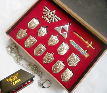 

Free shipping Zelda arsenal necklace Keychain Set 14