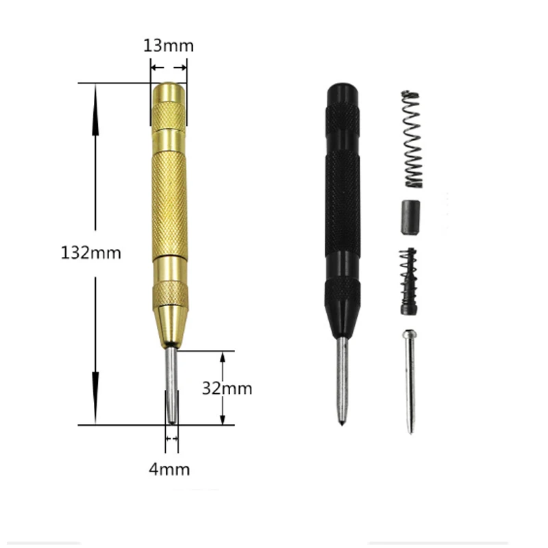 1pc 130mm Spring Loaded Automatic Center Punch Adjustable Drill Bit with Protective Sleeve Durable Marking Drilling Tool
1pc 130mm Spring Loaded Automatic Center Punch Adjustable Drill Bit with Protective Sleeve Durable Marking Drilling Tool