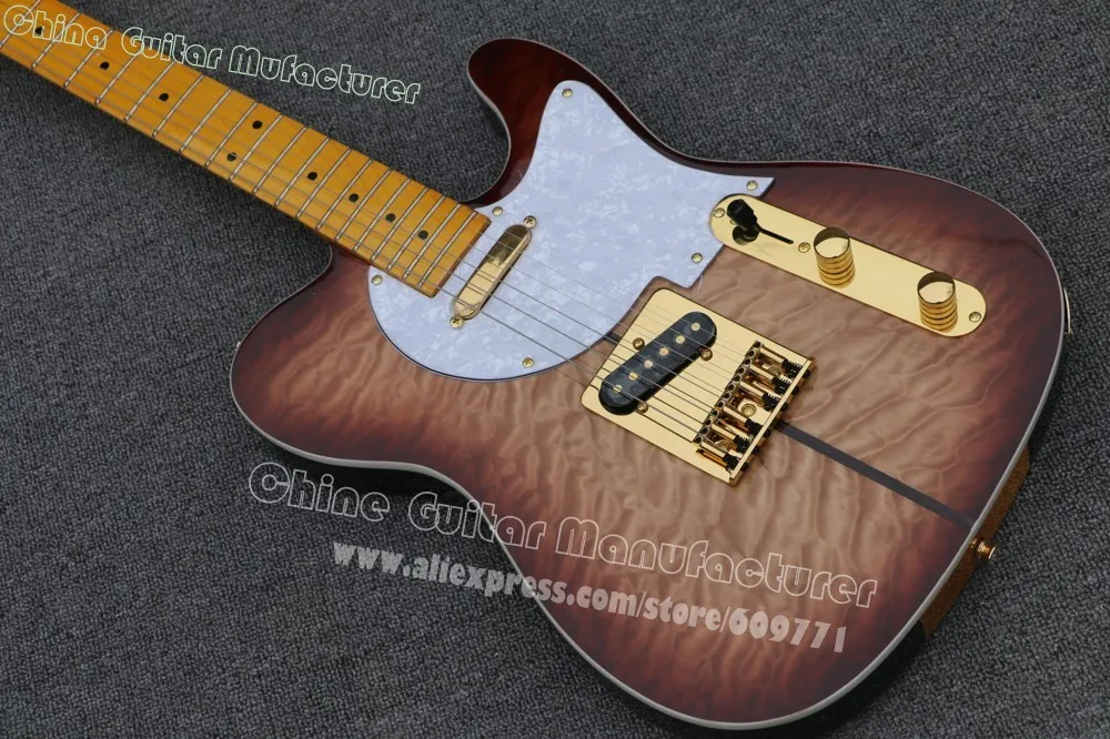 

Classic aged custom shop Merle Haggard Signature TL electric guitar ,brown Figured Maple gold hardware alder body guitar