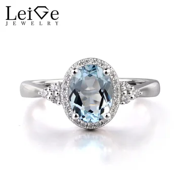 Leige Jewelry Natural Genuine Aquamarine 925 Sterling Silver Ring Gemstone Oval Cut Engagement Ring Jewelry Gifts for Women
Leige Jewelry Natural Genuine Aquamarine 925 Sterling Silver Ring Gemstone Oval Cut Engagement Ring Jewelry Gifts for Women