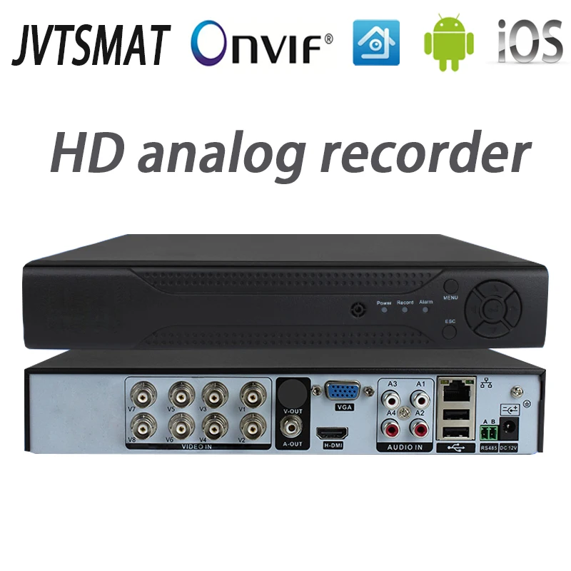 

jvtsmart AHD DVR 4Channel 8Channel Video Recorder 5in1 CCTV AHD CVI TVI Analog IP Hybrid Security DVR 1080P 1080n NVR 4CH 8CH xm