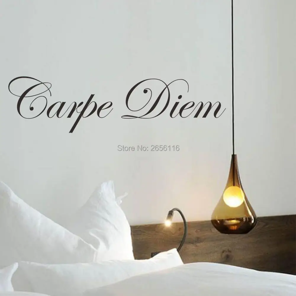 Латинские Цитата DIY Carpe Diem виниловая наклейка на стену художественная Настенная