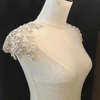 Rhinestone bead applique, heavy bead handmade rhinestone applique for couture, rhinestone garment accessory
Rhinestone bead applique, heavy bead handmade rhinestone applique for couture, rhinestone garment accessory