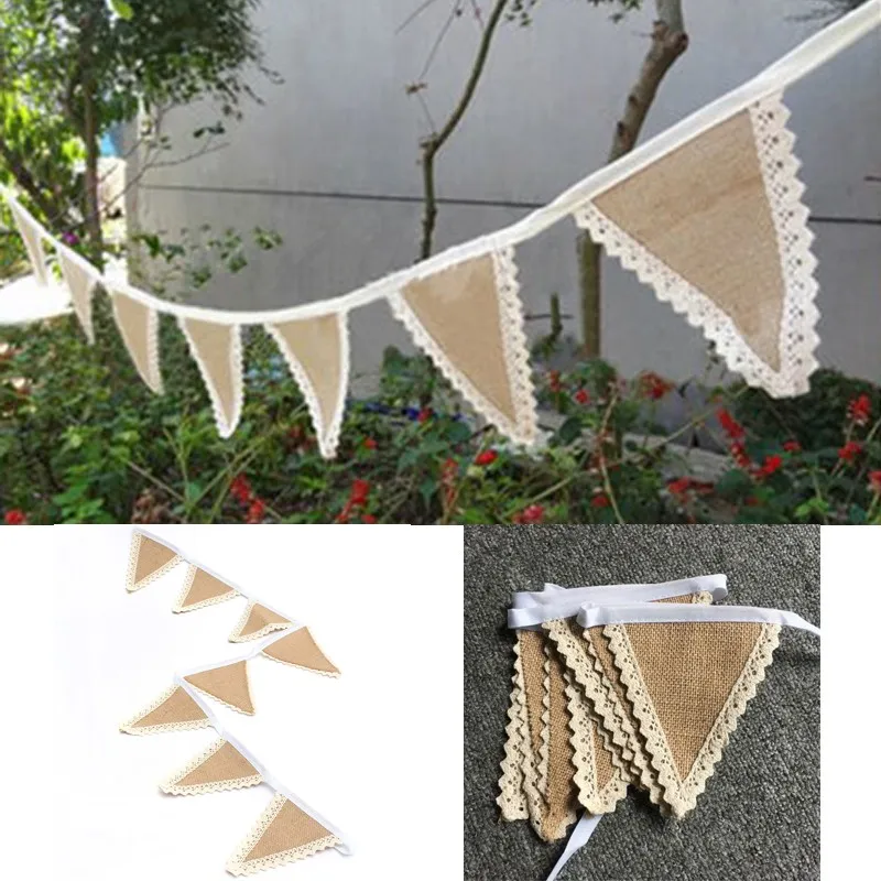 2M Vintage Lace Burlap Wedding/Christmas Banner Retro Chic Rustic Wedding Bunting Hot Sale Romantic Decorations Banner
2M Vintage Lace Burlap Wedding/Christmas Banner Retro Chic Rustic Wedding Bunting Hot Sale Romantic Decorations Banner