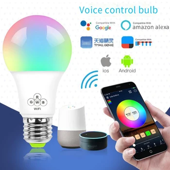 Timethinker 6.5W WiFi Smart Light Bulb RGBW LED Lamp Dimmable Multicolor Wake-Up Lights,Compatible with Alexa Google Assistant
Timethinker 6.5W WiFi Smart Light Bulb RGBW LED Lamp Dimmable Multicolor Wake-Up Lights,Compatible with Alexa Google Assistant