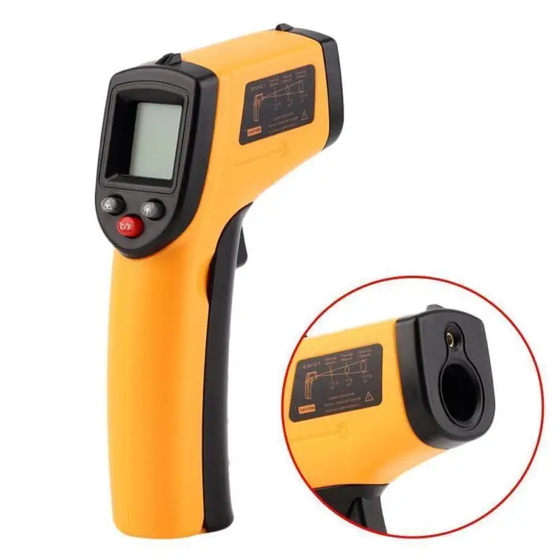GM320 Non-Contact LCD IR Laser Infrared Digital Temperature Thermometer Gun for Industry Homesehold -50 ~ 380 Degrees C
GM320 Non-Contact LCD IR Laser Infrared Digital Temperature Thermometer Gun for Industry Homesehold -50 ~ 380 Degrees C
