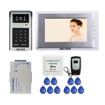 Free Shipping 7" LCD Color Screen Video Door Phone Intercom System + 700TVL HD Outdoor RFID Code Keypad Number Camera + Remote
Free Shipping 7" LCD Color Screen Video Door Phone Intercom System + 700TVL HD Outdoor RFID Code Keypad Number Camera + Remote