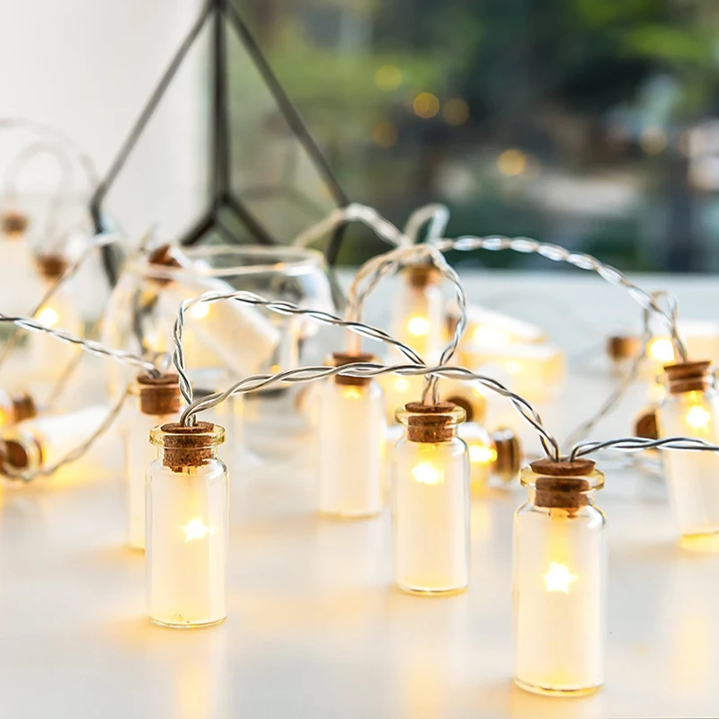 New 1.5M 2M 3M Drift Bottle LED String Lights Fairy Holiday Lighting for Christmas Wedding Party Home Indoor Outdoor Decoration 
New 1.5M 2M 3M Drift Bottle LED String Lights Fairy Holiday Lighting for Christmas Wedding Party Home Indoor Outdoor Decoration