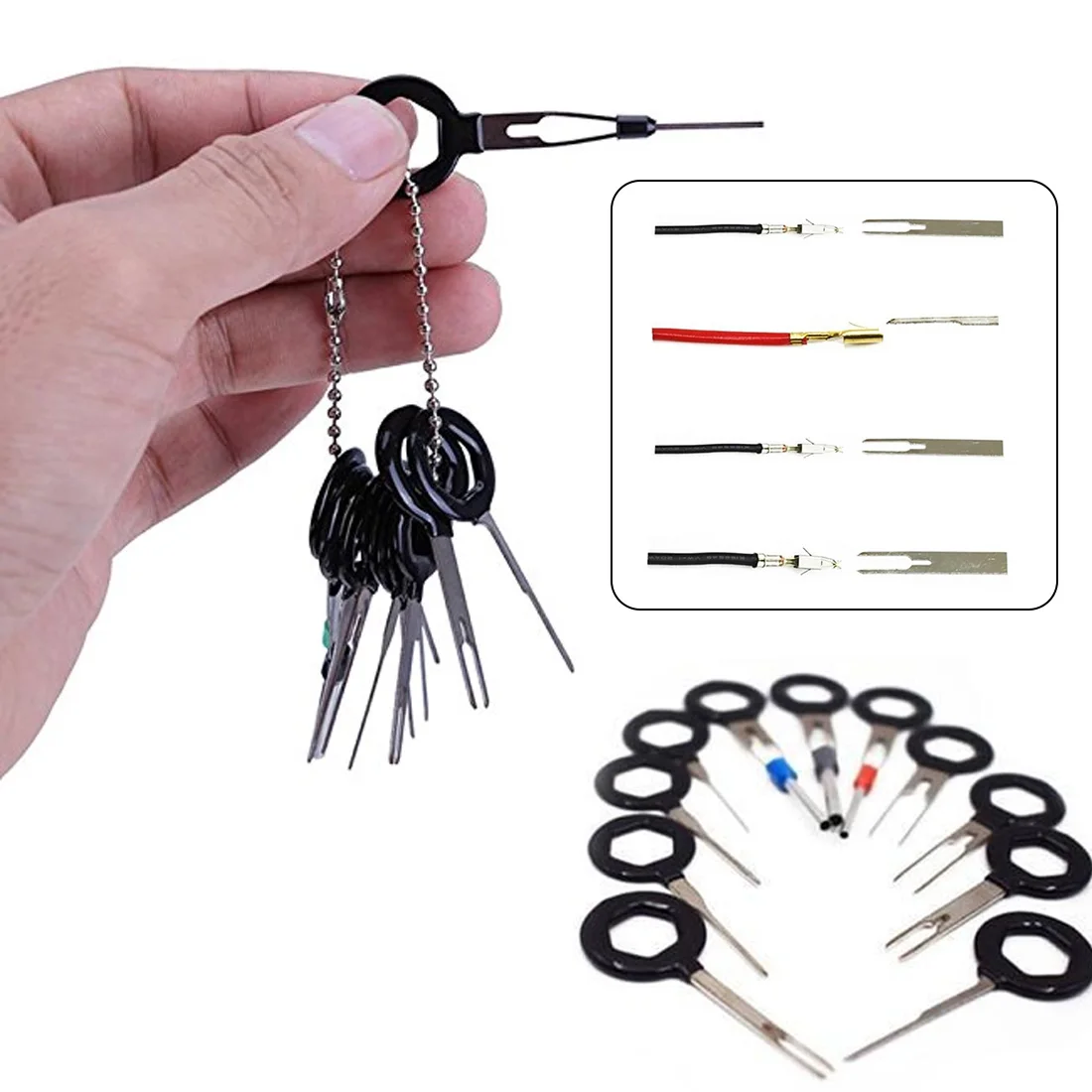 11PCS Car Terminal Removal Tool Kit Harness Wiring Crimp Connector Extractor Puller Release Pin Professional Repair Tools
11PCS Car Terminal Removal Tool Kit Harness Wiring Crimp Connector Extractor Puller Release Pin Professional Repair Tools