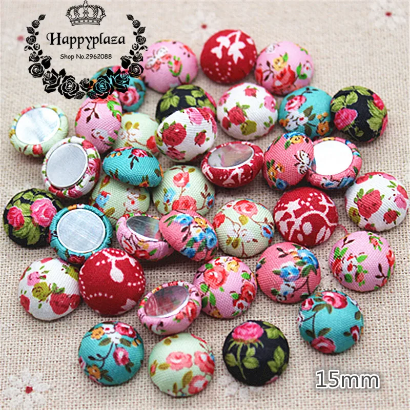 50pcs 15mm Mix Colors Flower Fabric Covered Round Chunky Buttons Home Garden Flatback Cabochon Crafts Scrapbooking DIY
50pcs 15mm Mix Colors Flower Fabric Covered Round Chunky Buttons Home Garden Flatback Cabochon Crafts Scrapbooking DIY