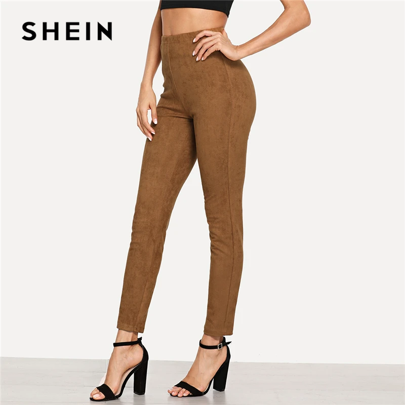 SHEIN Brown Elegant Office Lady Solid Suede Skinny Leggings 2018 Autumn Highstreet Workwear Women Pants Trousers
SHEIN Brown Elegant Office Lady Solid Suede Skinny Leggings 2018 Autumn Highstreet Workwear Women Pants Trousers