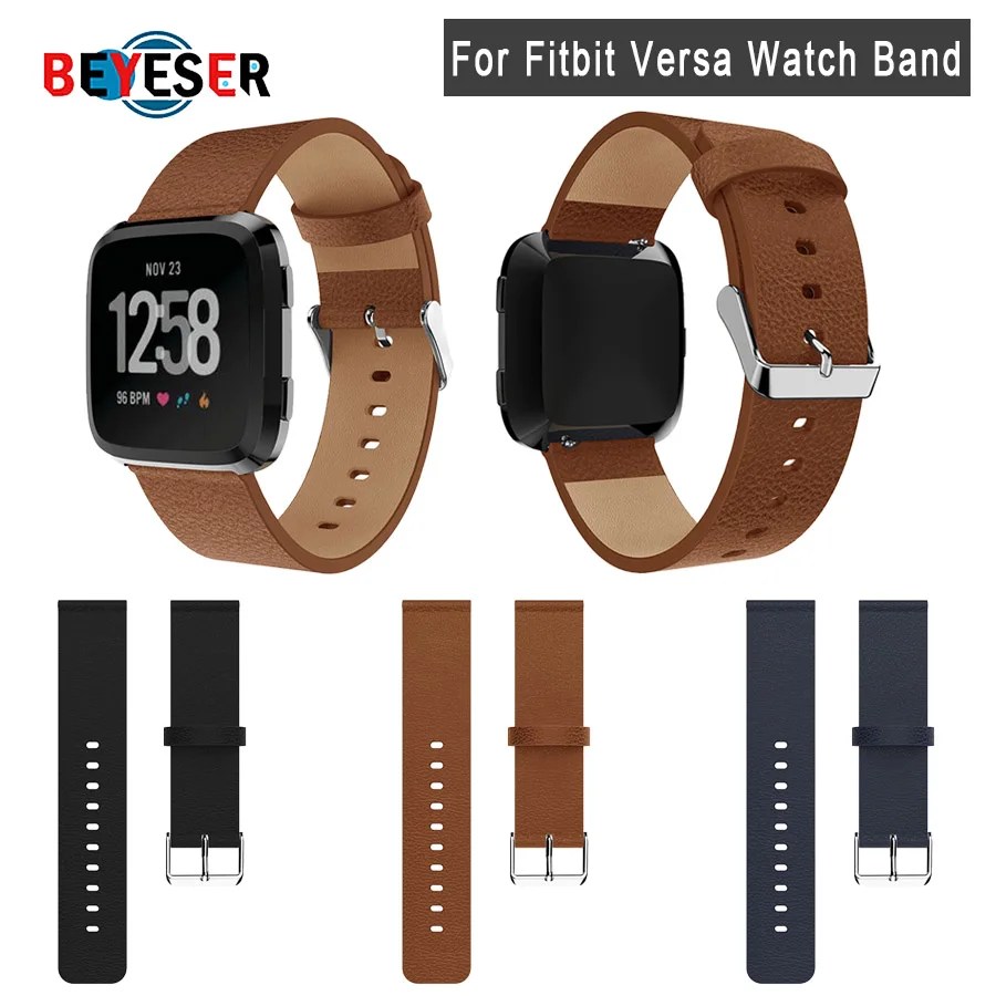 

BEYESER Replacement Watchband Leather Wrist Strap Bracelet Belt for Fitbit Versa Versa 2 Lite Smartwatch Wristband New Arrival