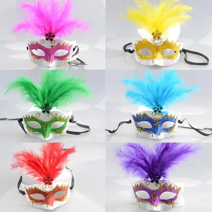 Halloween beauty feather mask of Venice lace female queen princess costume party children half face masks
Halloween beauty feather mask of Venice lace female queen princess costume party children half face masks