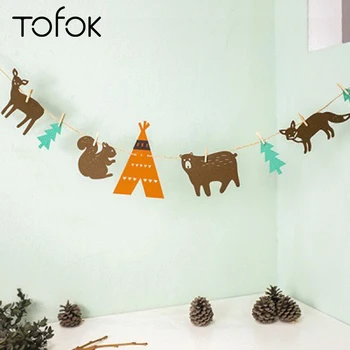 Tofok 2M DIY Hanging Decoration Imported nonwoven fabric Material Rainforest animals Party Banners And Party String Flags
Tofok 2M DIY Hanging Decoration Imported nonwoven fabric Material Rainforest animals Party Banners And Party String Flags
