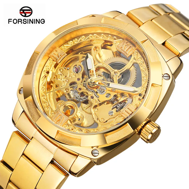 FORSINING 2018 High Quality Waterproof Automatic Watch Men Stainless Steel Strap Top Brand Luxury Gold Mechanical Watches Men
FORSINING 2018 High Quality Waterproof Automatic Watch Men Stainless Steel Strap Top Brand Luxury Gold Mechanical Watches Men
