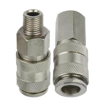 2pcs 1/4" BSP Thread Air Line Hose Compressor Connectors Euro Female Quick Release Fittings
2pcs 1/4" BSP Thread Air Line Hose Compressor Connectors Euro Female Quick Release Fittings