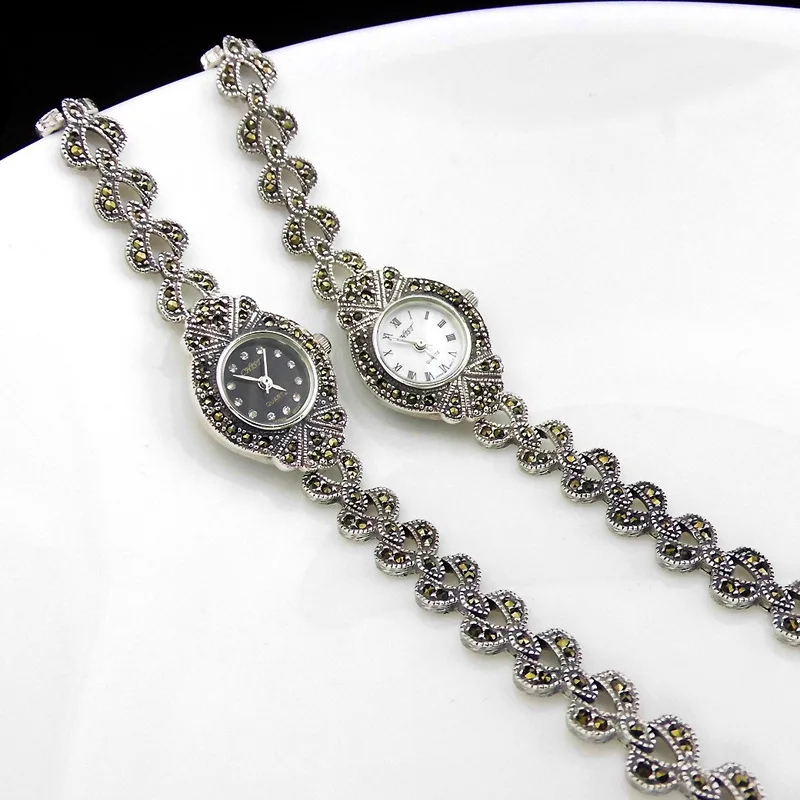 Vintage Thai Silver Jewelry Wholesale S925 Sterling Silver Ladies Watch New Simple Quartz Watch Bracelet
Vintage Thai Silver Jewelry Wholesale S925 Sterling Silver Ladies Watch New Simple Quartz Watch Bracelet