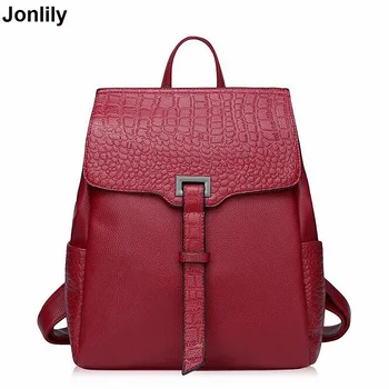 Genuine Leather Backpack Women Preppy Style Crocodile Backpack Girls School Bags Zipper Shoulder Women BackPack LI-1717
Genuine Leather Backpack Women Preppy Style Crocodile Backpack Girls School Bags Zipper Shoulder Women BackPack LI-1717