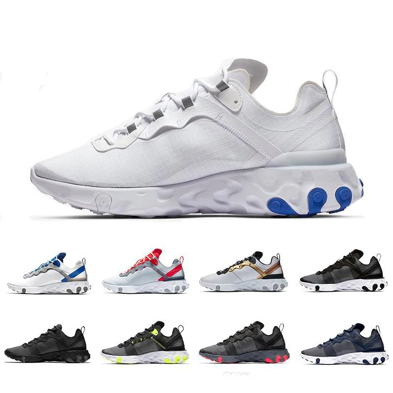 

2019 University Red Game Royal React Element 55 Men Running Shoes For Women Taped Seams Solar Mens Trainer 55s Sneakers 36-45