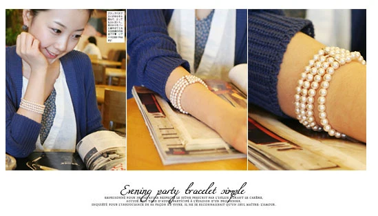 New Japan and South Korea three pearl blitz multi - layer elastic bracelet wholesale
New Japan and South Korea three pearl blitz multi - layer elastic bracelet wholesale