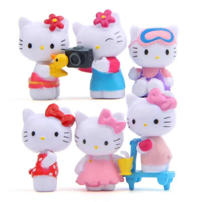 6pcs/set Cute Kawaii Hello Kitty Figures Toys DIY Handicrafts Decoration Children Christmas Gifts PVC Action Figures Model Toys
6pcs/set Cute Kawaii Hello Kitty Figures Toys DIY Handicrafts Decoration Children Christmas Gifts PVC Action Figures Model Toys