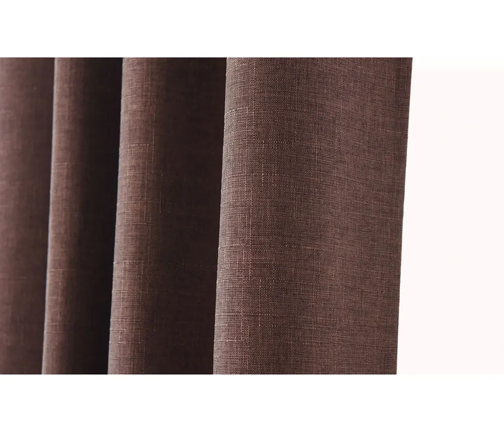 ZG090 LOZUJOJU Full shading solid color curtains for living room windows simple design bedroom thick fabric all match curtains elegant (9)