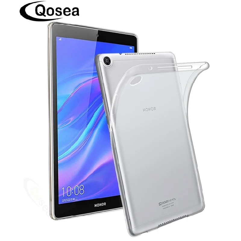 Qosea для huawei Honor Tab 5 8 0 дюймов защитный чехол из прозрачного силикона мягкий ТПУ