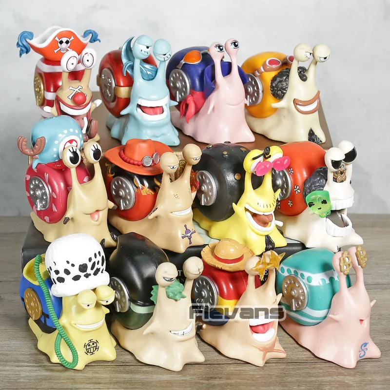 One Piece Buggy Franky Ace Sanji Chopper Luffy Nami Brook Usopp Zoro Robin Law Den Den Mush Figure Toys Model 12pcs/set
One Piece Buggy Franky Ace Sanji Chopper Luffy Nami Brook Usopp Zoro Robin Law Den Den Mush Figure Toys Model 12pcs/set