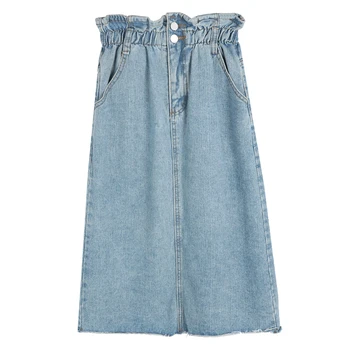 High Waist Denim Skirts Women 2020 Korean Fashion Summer Button Pockets Blue A-line Jean Skirt Style Saia Jeans
High Waist Denim Skirts Women 2020 Korean Fashion Summer Button Pockets Blue A-line Jean Skirt Style Saia Jeans