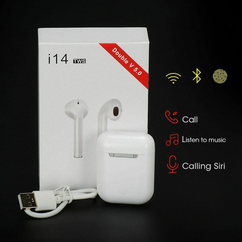 Original i14 TWS 1:1 Wireless Earbuds Bluetooth 5.0 super 3D stereo bass PK i88 i10 i11 i12 i13 i15 tws podsear
Original i14 TWS 1:1 Wireless Earbuds Bluetooth 5.0 super 3D stereo bass PK i88 i10 i11 i12 i13 i15 tws podsear