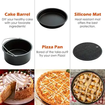 Air Fryer Accessories 8 Inch for 5.8 qt XL Air Fryer 9 pieces for Gowise Phillips and Cozyna Air Fryer Fit 4.2 qt to 5.8 qt
Air Fryer Accessories 8 Inch for 5.8 qt XL Air Fryer 9 pieces for Gowise Phillips and Cozyna Air Fryer Fit 4.2 qt to 5.8 qt