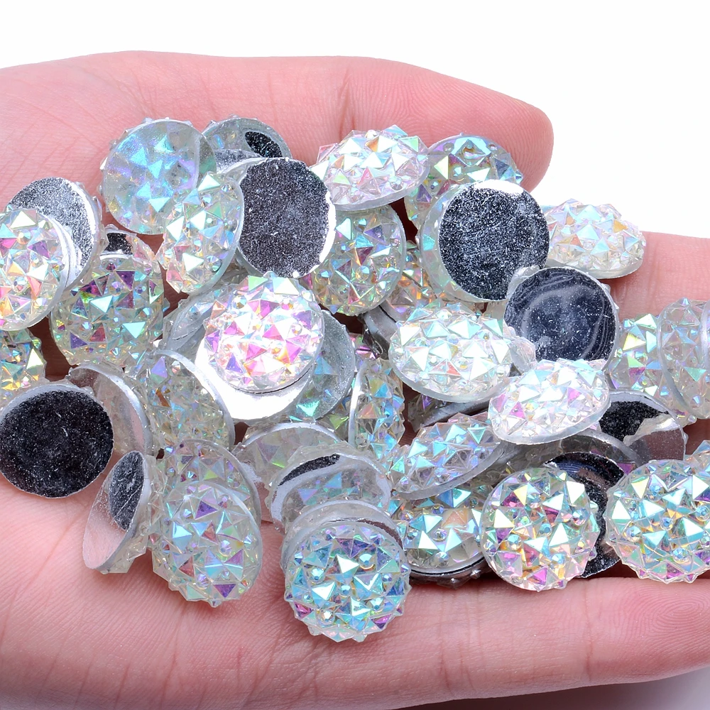 14mm 40 and 100pcs Glue on Round Flatback Resin Rhinestones Without hole Cabochons Beads DIY Crafts Fabric Garments Accessories
14mm 40 and 100pcs Glue on Round Flatback Resin Rhinestones Without hole Cabochons Beads DIY Crafts Fabric Garments Accessories