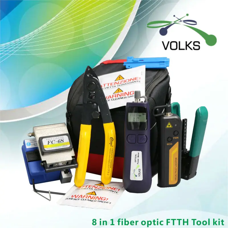 8 In 1 Fiber Optic FTTH Tool Kit FC-6S Fiber Cleaver Optic Power Meter 12km Visual Fault Locator
8 In 1 Fiber Optic FTTH Tool Kit FC-6S Fiber Cleaver Optic Power Meter 12km Visual Fault Locator