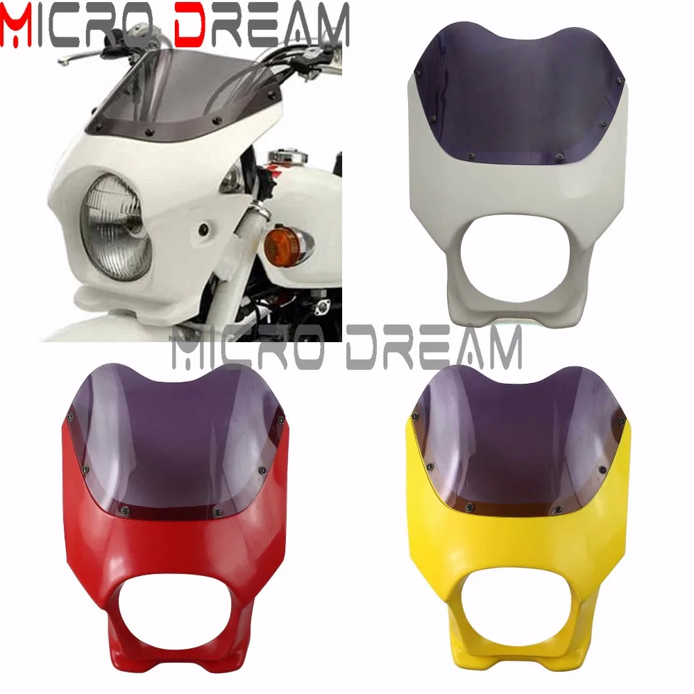 Motorcycle 6" Headmlight Fairing Cowl Smoke Plastic Windshield For Harley Drag Racing Bike Cafe Racer Yellow White Red
Motorcycle 6" Headmlight Fairing Cowl Smoke Plastic Windshield For Harley Drag Racing Bike Cafe Racer Yellow White Red