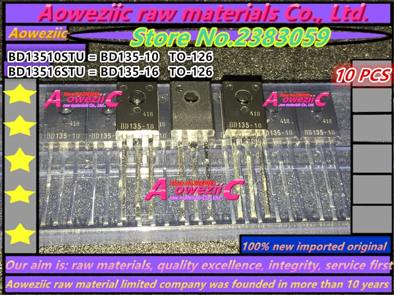 Aoweziic 100% new imported original BD13510STU BD13510S BD135-10 TO-126 npn power transistor
Aoweziic 100% new imported original BD13510STU BD13510S BD135-10 TO-126 npn power transistor