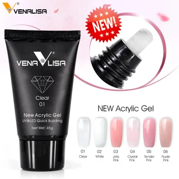 Venalisa 45g capacity nail design poly-nail gel builder acrylic nails transparent crystal coumuflage clear extend jelly poly gel
Venalisa 45g capacity nail design poly-nail gel builder acrylic nails transparent crystal coumuflage clear extend jelly poly gel