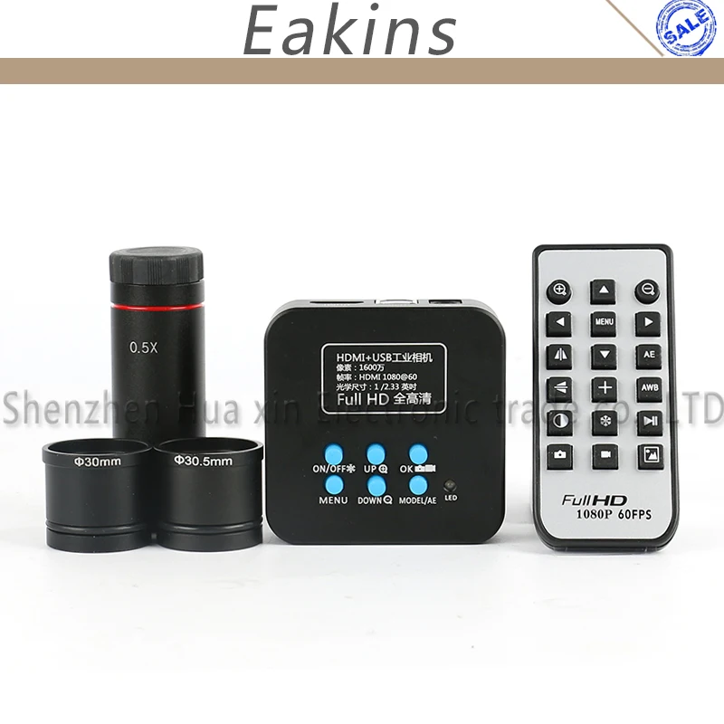 16MP 1080P HDMI USB Electronic Video Microscope Camera+CCD 0.5X Microscope Eyepiece C-Mount Lens For 23.2mm+30mmm+30.5mm Ring
16MP 1080P HDMI USB Electronic Video Microscope Camera+CCD 0.5X Microscope Eyepiece C-Mount Lens For 23.2mm+30mmm+30.5mm Ring